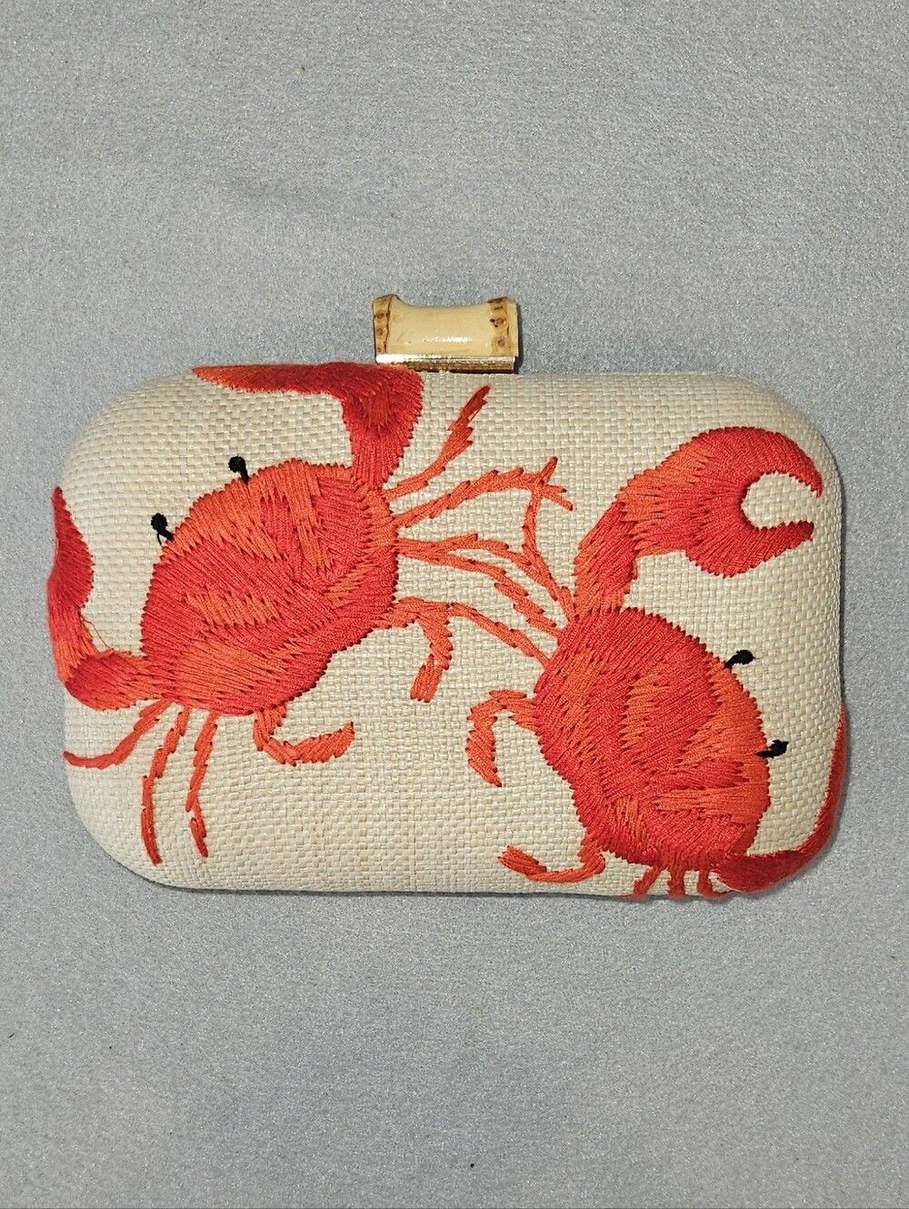 Viral Tommy Bahama Crab Embroidered Clutch Crossbody – NWT Coastal Beach Bag - Picture 6 of 16
